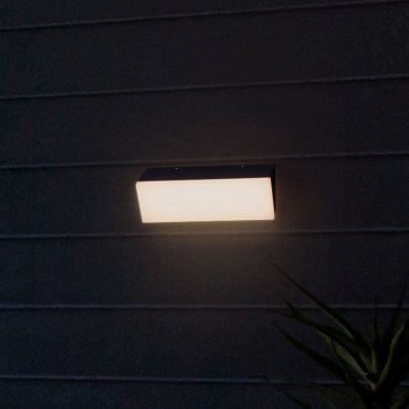 Nova Luce Keen - buiten wandverlichting - 30 x 10 x 11,5 cm - 20W LED incl. - IP65 - donker antraciet