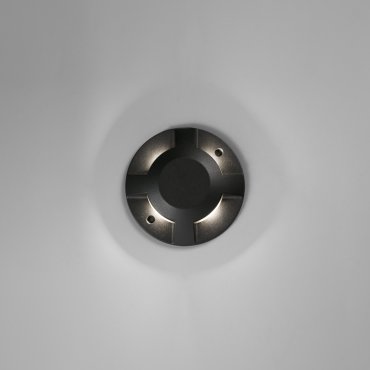 Faro Loth all sides - wandverlichting - Ø 20 x 4,2 cm - 12W LED incl. - IP67 - mat zwart