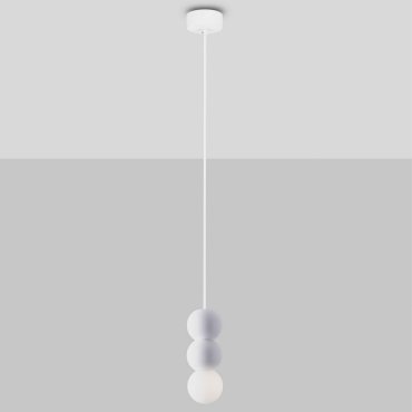 Nova Luce Zero - hanglamp - Ø 8 x 115 cm - zandwit