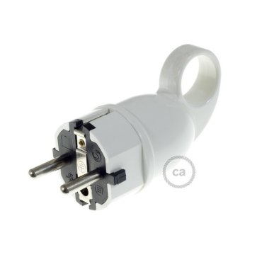 Creative Cables Schuko - stekker met ring - 230V - wit