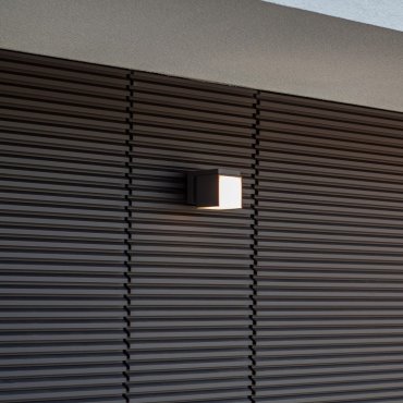 Lutec Cuba - buiten wandverlichting - 10 x 14,8 x 11,6 cm - 12,2W LED incl. - IP54 - donkergrijs