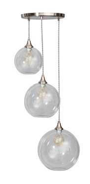 ETH Calvello - hanglamp - Ø 30 x 130 cm - geborsteld staal