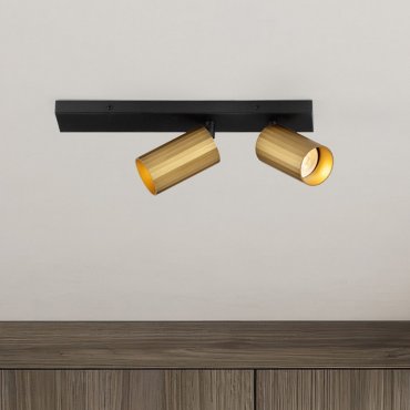 Nova Luce Zelos - opbouwspot 2L - 35 x 13,7 x 6 cm - goud