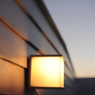 Lutec Box Cube - buiten wandlamp - 16 x 17 x 16 cm - IP44 - donkergrijs