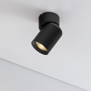Nova Luce Amecy - opbouwspot 1L - Ø 6 x 11 cm - zandzwart