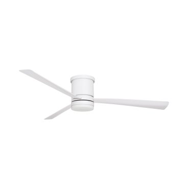 Nova Luce Silky - plafondventilator met licht en afstandsbediening - Ø 132 x 25 cm - 18W LED incl. - mat wit