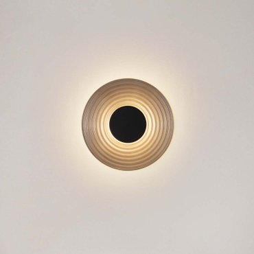 Nova Luce Nous - wandlamp - Ø 30 x 30 cm - 8W LED incl. - zwart nikkel