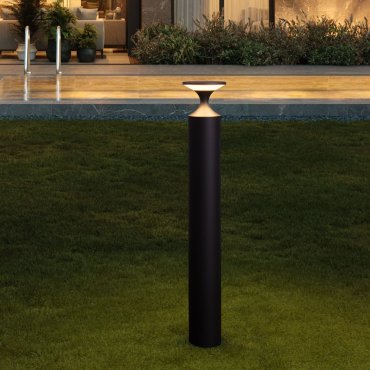 Nova Luce Pistillo - tuinpaal - Ø 14,5 x 90 cm - 13W LED incl. - IP65 - zandzwart