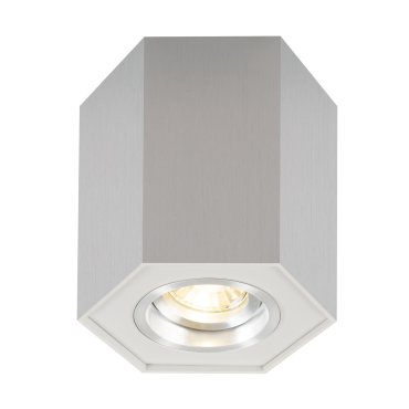 Zuma Line Polygon CL R- opbouwspot 1L - 12 cm - zilver