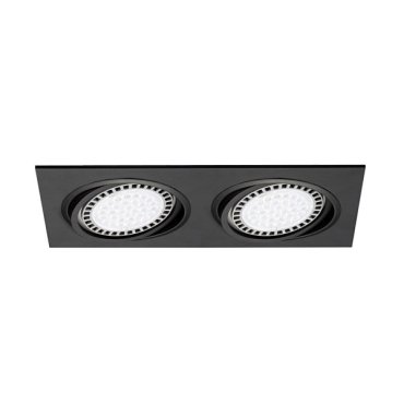 Zuma Line Boxy DL 2 - inbouwspot 2L - 350 x 180 mm, 315 x 155 inbouwmaat - zwart
