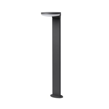 Nova Luce Enzi - tuinpaal - 18 x 18 x 80 cm - 17W LED incl. - IP54 - donkergrijs