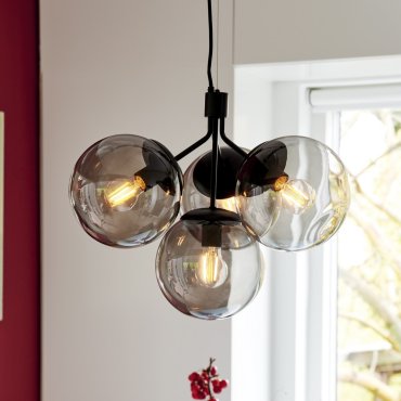 Nordlux Ivona - hanglamp - 54,2 x 54,2 x 244 cm - zwart