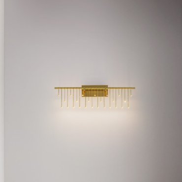 Nova Luce Stellar - wandlamp - 67 x 20 x 10 cm - 11W dimbare LED incl. - goud