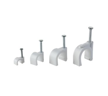 Elmark kabelclips met nagel - voor kabels van 10mm - 100 stuks