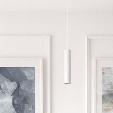 Nova Luce Mare - hanglamp - Ø 5,5 x 183 cm - zandwit