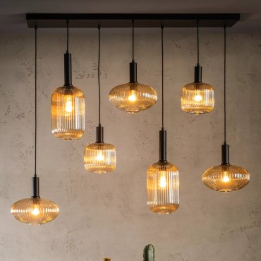 Lucide Maloto - hanglamp - 130 x 30 x 150 cm - amber