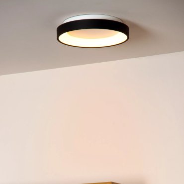 Lucide Vidal - plafondverlichting - Ø 28 x 6 cm - 21W LED incl. - zwart