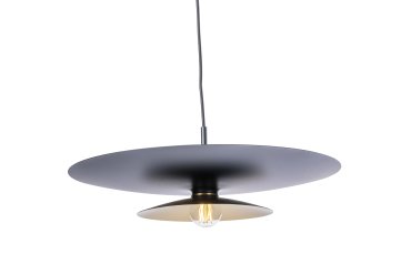 Artdelight Linares - hanglamp - Ø 50 x 16,5 cm - zwart