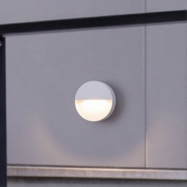 Nova Luce Rodix - buiten wandverlichting - Ø 16 x 3,1 cm - 5W LED incl. - IP54 - zandwit