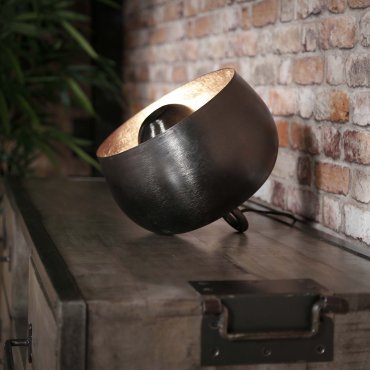 Vico Basket - tafellamp en vloerlamp - Ø 28 x 26 cm - zwart nikkel