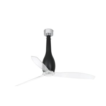 Faro Eterfan - plafondventilator met afstandsbediening - Ø 128 cm - mat zwart en transparant