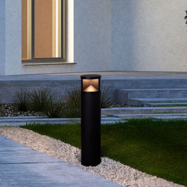Nova Luce Soul - tuinpaal - 16 x 73 cm - 24W LED incl. - IP65 - zandzwart