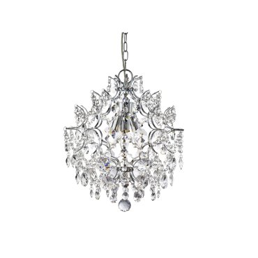 Searchlight Harrietta - hanglamp - Ø 38 x 175 cm - chroom