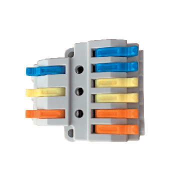 Elmark - lusterklem 4mm² - 3 in / 6 uit