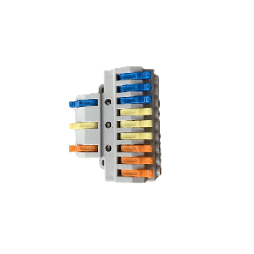 Elmark - lusterklem 4mm² - 3 in / 9 uit