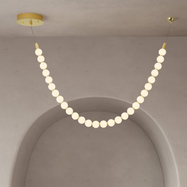 Nova Luce Perla - hanglamp - 116 x 81 cm - 48W dimbare LED incl. - goud