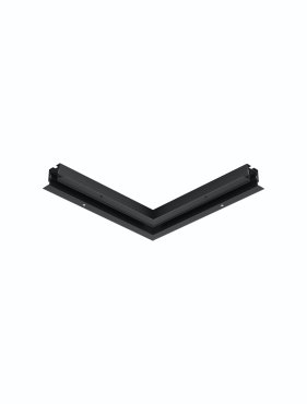 Nova Luce Q-Connector - hoekverbinder voor verzonken magnetisch profiel - 30,3 x 6,5 x 3,9 cm - zandzwart