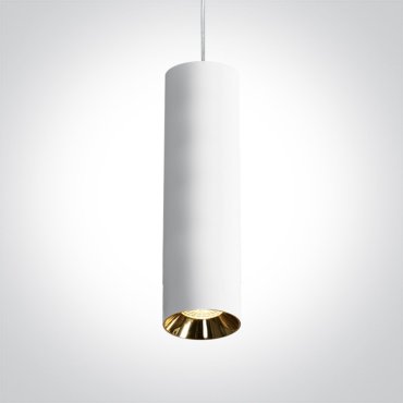 ONE Light Cylinder - hanglamp - Ø 7,5 x 240 cm - wit