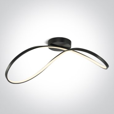 ONE Light Decorative - plafondverlichting - 70 x 32 x 27 cm - 40W dimbare LED incl. - zwart