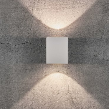 Nordlux Canto Kubi 2 - buiten wandverlichting - 8,7 x 10,4 cm - 2 x 6W LED incl. - IP44 - wit