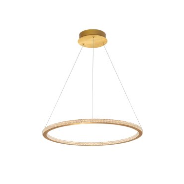 Nova Luce Cilion - hanglamp - Ø 60 x 150 cm - 48W dimbare LED incl. - messing goud