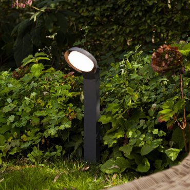 Lutec Polo - tuinpaal - 18 x 16,2 x 65 cm - 15W LED incl. - IP54 - antraciet
