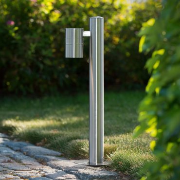 Lucide Arne 1 - tuinpaal - 50 cm - 5W LED incl. - IP44 - satijn chroom