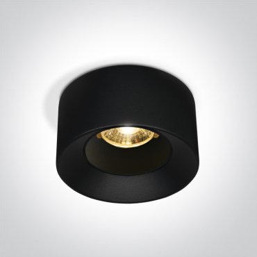 ONE Light Recessed Spots Fixed LED - inbouwspot - Ø 65 mm, Ø 54 mm inbouwmaat - 7W LED incl. - zwart