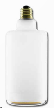Segula LED lamp - Floating Line - Ø 9 x 21 cm - E27 - 4,5W dimbaar - 2200K - frosted