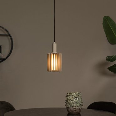 Lucide Lambres - hanglamp - Ø 15 x 164 cm - taupe