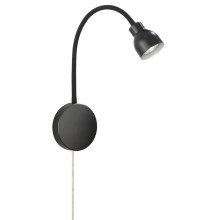 Fischer &amp; Honsel Kevin - wandverlichting met schakelaar - Ø 10 x 35 cm - zwart