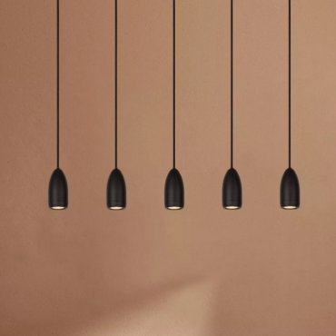 Lucide Evora 5L - hanglamp - 80 x 8 x 150 cm - zwart