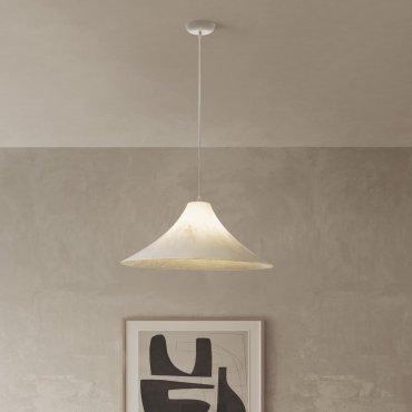 Nova Luce Oket - hanglamp - Ø 65 x 200 cm - zandwit