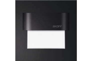 Skoff Tango LED - inbouw wandverlichting - 73 x 73 mm, past in 60 mm inbouwdoos - zwart - 230V - 4000K