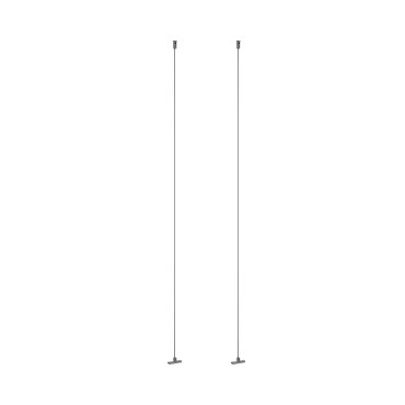 Lucide Linial - magnetisch railsysteem - ophangkabelset - 5 x 1,4 x 200 cm - zwart mat chroom