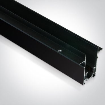 ONE Light magnetisch railsysteem MAXI - inbouwprofiel voor 12 mm gipsplaat - 2 meter - 7,5 x 5 cm - zwart