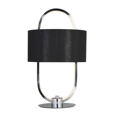 Searchlight Madrid - tafellamp - Ø 25 x 41 cm - 10W dimbare LED incl. - zwart en chroom
