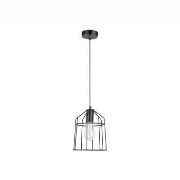 Nova Luce Peppino - hanglamp - Ø 19 x 120 cm - zwart