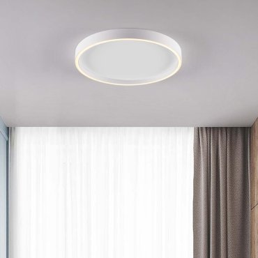 Nova Luce Istos - plafondlamp - Ø 50 x 5 cm - 38W dimbare LED incl. - zandwit