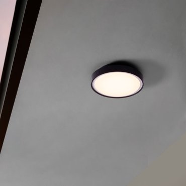 Nova Luce Sky - buiten plafondverlichting - Ø 30 x 7,7 cm - 15W LED incl. - IP65 - zandzwart